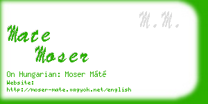 mate moser business card
